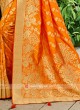 Silk Saree In Orange Color